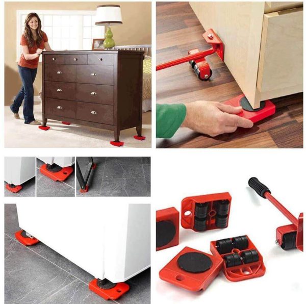 Set of 5 Furniture Lifter Moving Tool (Open Parcel Allowed)
